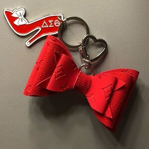 Delta Sigma - Double Sided Bow Keychain